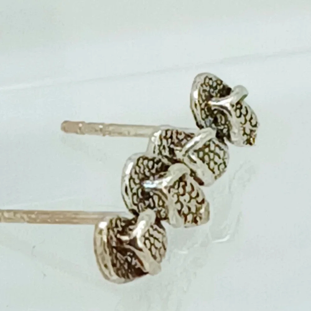 Vintage Sterling Silver Flip Flop Stud Earrings‎ Beach Summer Nautical Jewelry